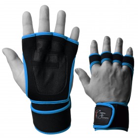 Pro Fitness Workout Gloves Black / Light Blue