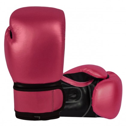 Essential Boxing Gloves Dark Pink Black