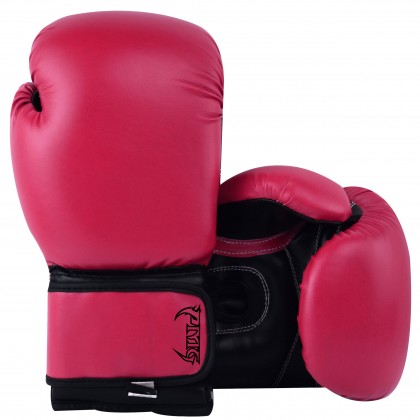 Kids Boxing Gloves Dark Pink Black