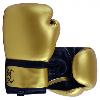 Kids Boxing Gloves Gold Black