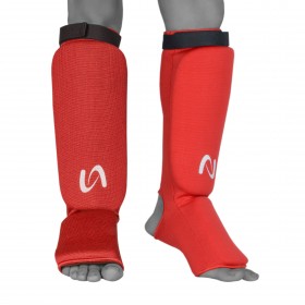 Classic Cloth Shin Guard Red