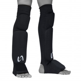 Classic Cloth Shin Guard With Knee Pad Black