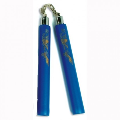 CHAIN - FOAM PADDEDRUBBER NUNCHAKU # 803-BL