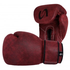 Vintage Boxing Gloves Genuine Leather Red