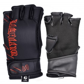 Ultimate MMA Gloves Black Red